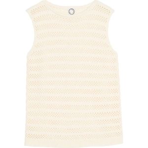 Ines De La Fressange Paris, Gehaakte Tanktop Ecru Zomer 2022 Wit, Dames, Maat:L