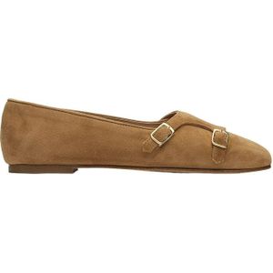 Lottusse, Dubbele Monkstrap Dubbele Gesp Bruin, Dames, Maat:41 EU