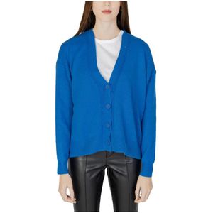 Street One, Truien, Dames, Blauw, S, Katoen, Dames Cardigan met knooppaneel