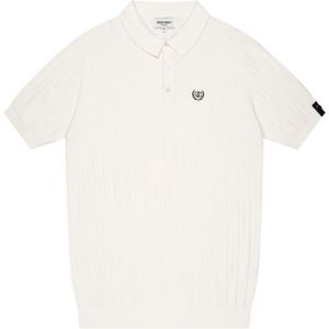 Quotrell, Quotrell Jay Knitted Polo Heren Wit Wit, Heren, Maat:S