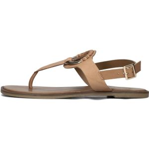 Inuovo, Schoenen, Dames, Bruin, 37 EU, Leer, Bruine Leren Sandalen Stijlvol Comfortabel