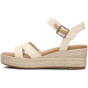 Toms, Schoenen, Dames, Beige, 42 EU, Suède, Beige Canvas Sandalen Audrey