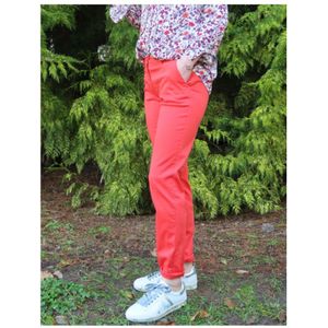 Mason's, Broeken, Dames, Oranje, S, Katoen, Rechte Chino Broek