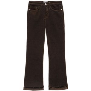 Frame, Mini Boot Crop Jeans Bruin, Dames, Maat:W27