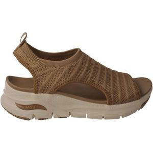 Skechers, Dames Arch Fit-Darling Sport Sandaal Bruin, Dames, Maat:40 EU