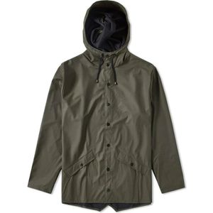 Rains, Jassen, Heren, Groen, S, Polyester, Moderne Unisex Groene Jas met Maximale Functionaliteit