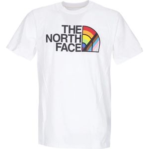 The North Face, Pride Tee - Streetwear Collectie Wit, Heren, Maat:S