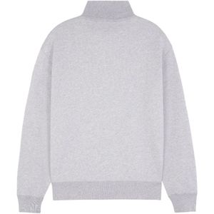 Maison Kitsuné, Truien, Heren, Grijs, L, Katoen, Geborduurde Foxy Patch Katoenen Sweatshirt