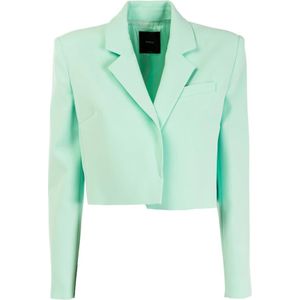 Pinko, Jassen, Dames, Blauw, 2Xl, Polyester, Elegante Blauwe Blazer Damesjas