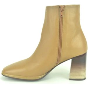 Hispanitas, Schoenen, Dames, Bruin, 39 EU, Stijlvolle Camel Effen Botje DH 5cm Laarzen