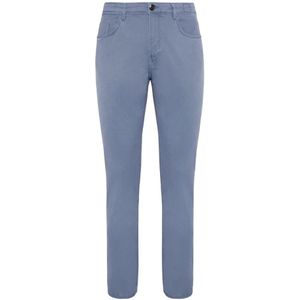 Boggi Milano, Jeans, Heren, Blauw, W38, Katoen, Stretch katoen/Tencel jeans