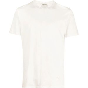 Maison Margiela, Tops, Heren, Wit, M, Katoen, Witte T-shirts en Polos met puntige kraag