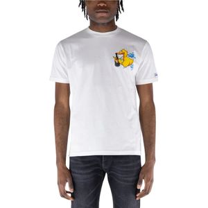 MC2 Saint Barth, Tops, Heren, Wit, S, Katoen, Casual Katoenen T-Shirt voor Mannen