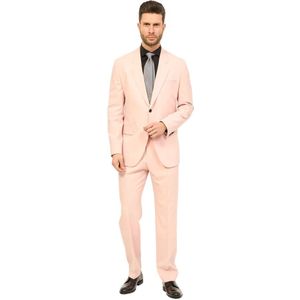 Hugo Boss, Roze wollen blend regular fit jurk Roze, Heren, Maat:S