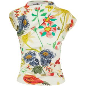 Vivienne Westwood, Blouses & Shirts, Dames, Veelkleurig, M, Katoen, Folklore Flower Top