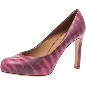 Salvatore Ferragamo Pre-owned, Pre-owned, Dames, Roze, 37 EU, Leer, Tweedehands leren hakken