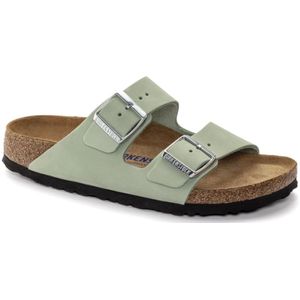 Birkenstock, Schoenen, Dames, Groen, 38 EU, Suède, Comfortabele Leren Sandalen