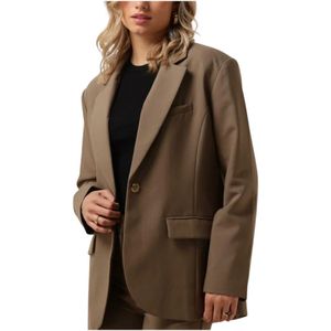 Notre-v, Jassen, Dames, Beige, S, Polyester, Taupe Blazer Nv-Dory