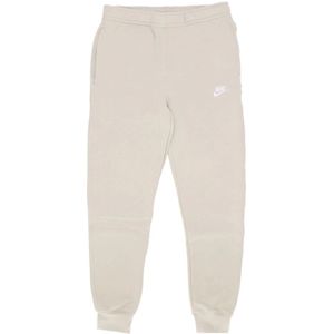 Nike, Broeken, Heren, Beige, XL, Katoen, Fleece Tracksuit Jogger Broek