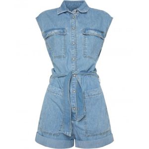 Pepe Jeans, Jumpsuits & Playsuits, Dames, Blauw, S, Korte aap