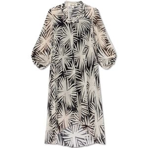 Diane Von Furstenberg, Kleedjes, Dames, Beige, S, Polyester, Bloemenpatroon jurk