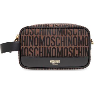 Moschino, Gepersonaliseerde toilettas Bruin, Dames, Maat:ONE Size