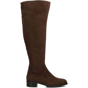 Nalini, Schoenen, Dames, Bruin, 38 1/2 EU, Leer, Cognac Leren Laarzen Stijlvolle Blokhak