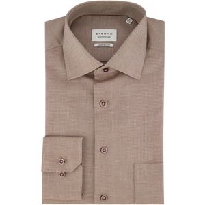 Eterna, Overhemden, Heren, Beige, L, Katoen, Beige Business Overhemd Jurk Katoen