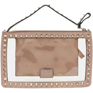 Valentino Vintage, Pre-owned, Dames, Roze, ONE Size, Leer, Pre-owned Leather clutches