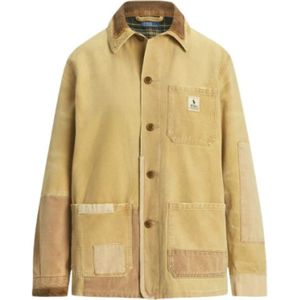 Polo Ralph Lauren, Jassen, Dames, Beige, M, Katoen, Katoenen Worker Jack met Tartan Voering