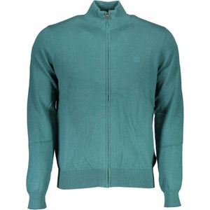 North Sails, Sweatshirts & Hoodies, Heren, Groen, M, Katoen, Groene Katoenen Cardigan met Logo