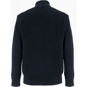 Paul & Shark, Truien, Heren, Blauw, M, Wol, Wollen Crewneck Sweater met Gouden Rits