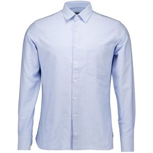 Genti, Overhemden, Heren, Blauw, XL, Bruce Fashion Lichtblauw Overhemd Lange Mouw