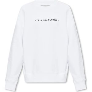 Stella McCartney, Sweatshirts & Hoodies, Dames, Wit, S, Katoen, Sweatshirt met logo