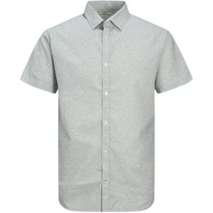 Jack & Jones, Overhemden, Heren, Groen, M, Zomer Print Shirt Troposfeer Slim Fit