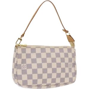 Louis Vuitton Vintage, Pre-owned, Dames, Beige, ONE Size, Pre-owned Canvas clutches