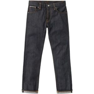 Nudie Jeans, Jeans, Heren, Zwart, W30 L32, Katoen, Selvedge Slim-fit Jeans