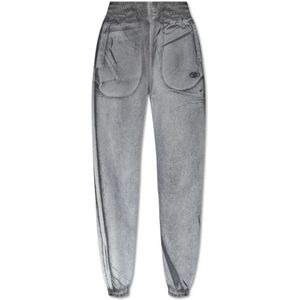 Diesel, Reflecterende broek Grijs, Dames, Maat:XS