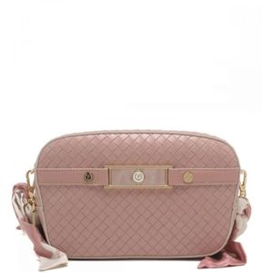 Pollini, Tassen, Dames, Beige, ONE Size, Stijlvolle Crossbody Tas met Marmer Effect