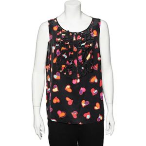 Moschino Pre-Owned, Pre-owned, Dames, Zwart, L, Pre-owned Silk tops