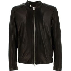 Dfour, Leather Jassen Zwart, Heren, Maat:2XL