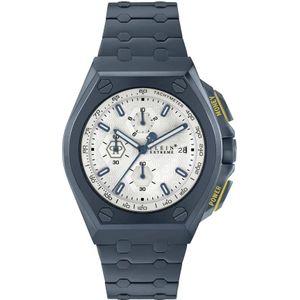 Philipp Plein, Accessoires, Heren, Blauw, ONE Size, Plein Extreme Blauw Roestvrij Stalen Horloge