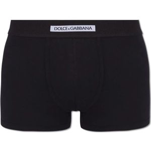 Dolce & Gabbana, Ondergoed, Heren, Zwart, 2Xl, Katoen, Boxershorts met logo