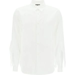 Comme des Garçons, Klassieke Witte Button-Up Overhemd Wit, Heren, Maat:M