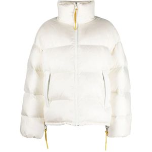 Tanaka, Omkeerbare Witte Nylon Jas Wit, Dames, Maat:L