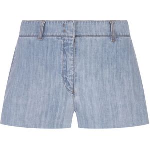 Ermanno Scervino, Korte broeken, Dames, Blauw, 2Xs, Denim, Blauwe Denim Shorts Medium Taille