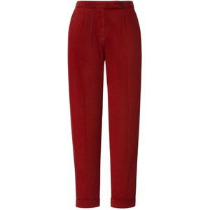 Massimo Alba, Boga Loszittende Broek Rood, Dames, Maat:L