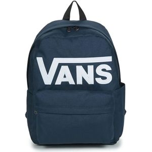 Vans, Klieke Blauwe Rugzak met Wit Logo Blauw, unisex, Maat:ONE Size