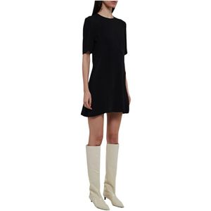 Jil Sander, 001 Jurk Zwart, Dames, Maat:L