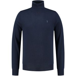 Polo Ralph Lauren, Truien, Heren, Blauw, XL, Klassieke Blauwe Coltrui met Lange Mouwen